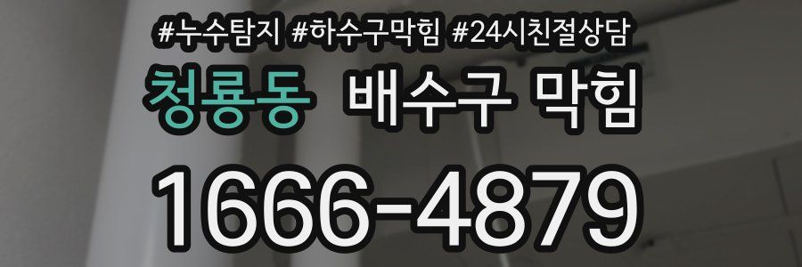 청룡동 배수구 막힘