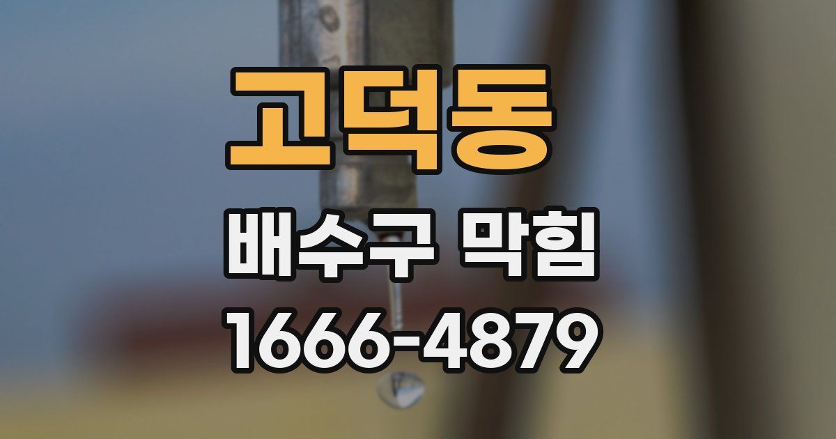 고덕동 배수구 막힘