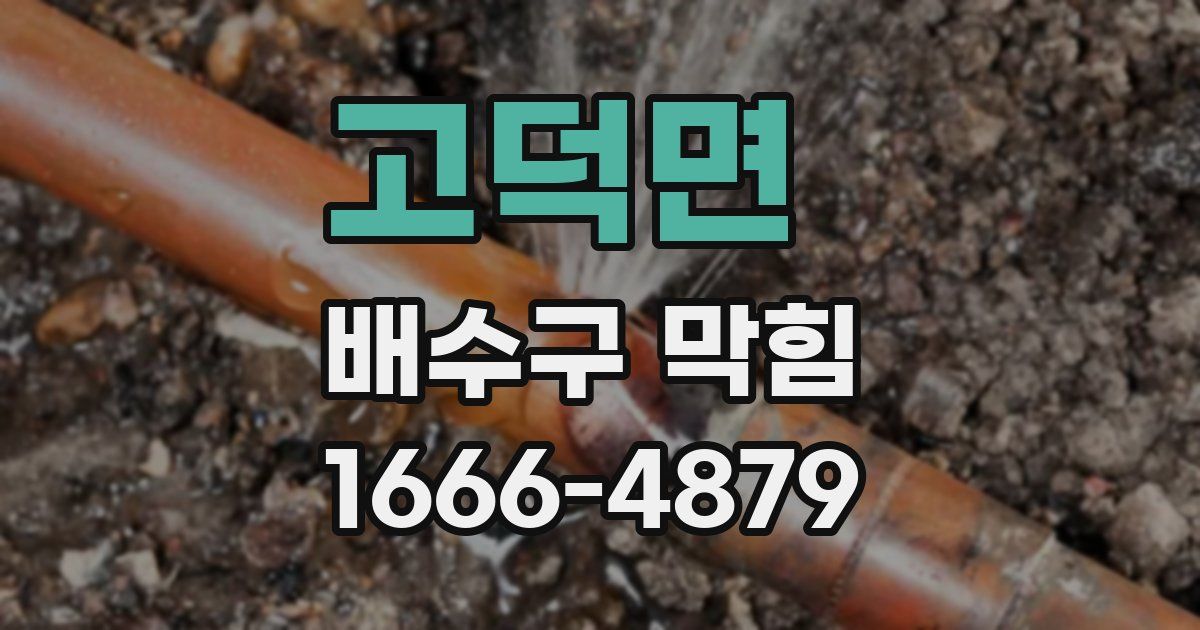 고덕면 배수구 막힘