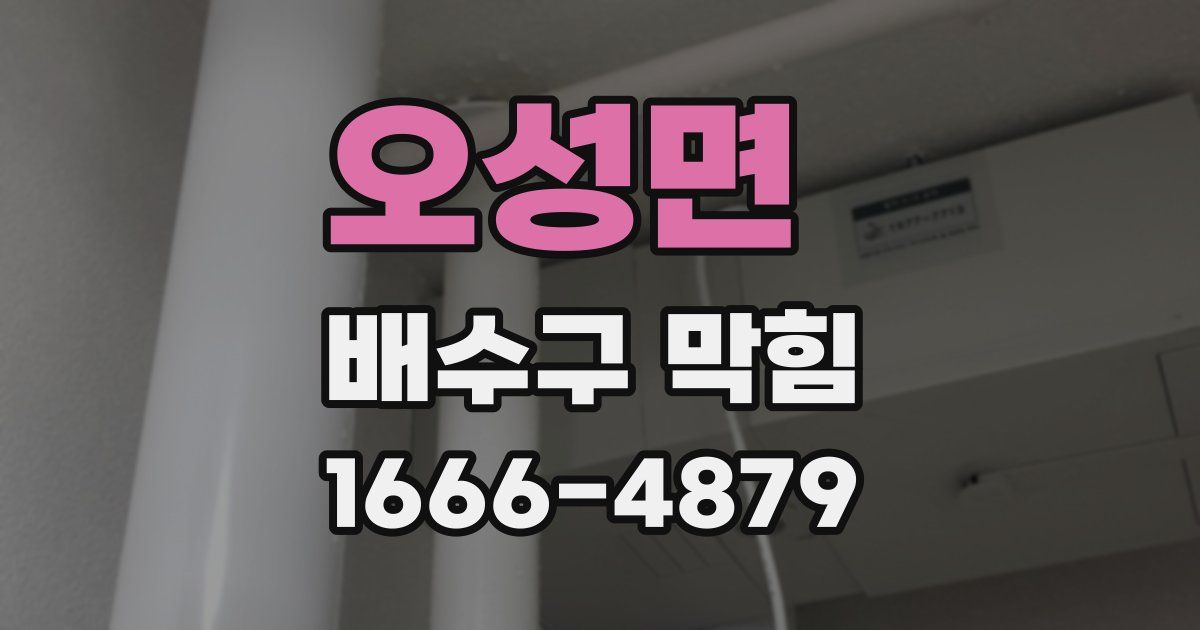 오성면 배수구 막힘