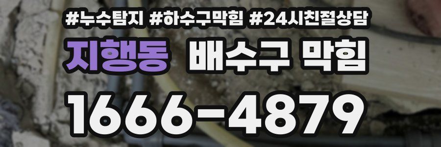 지행동 배수구 막힘