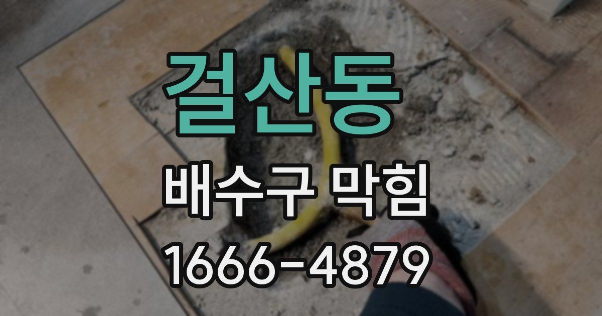 걸산동 배수구 막힘