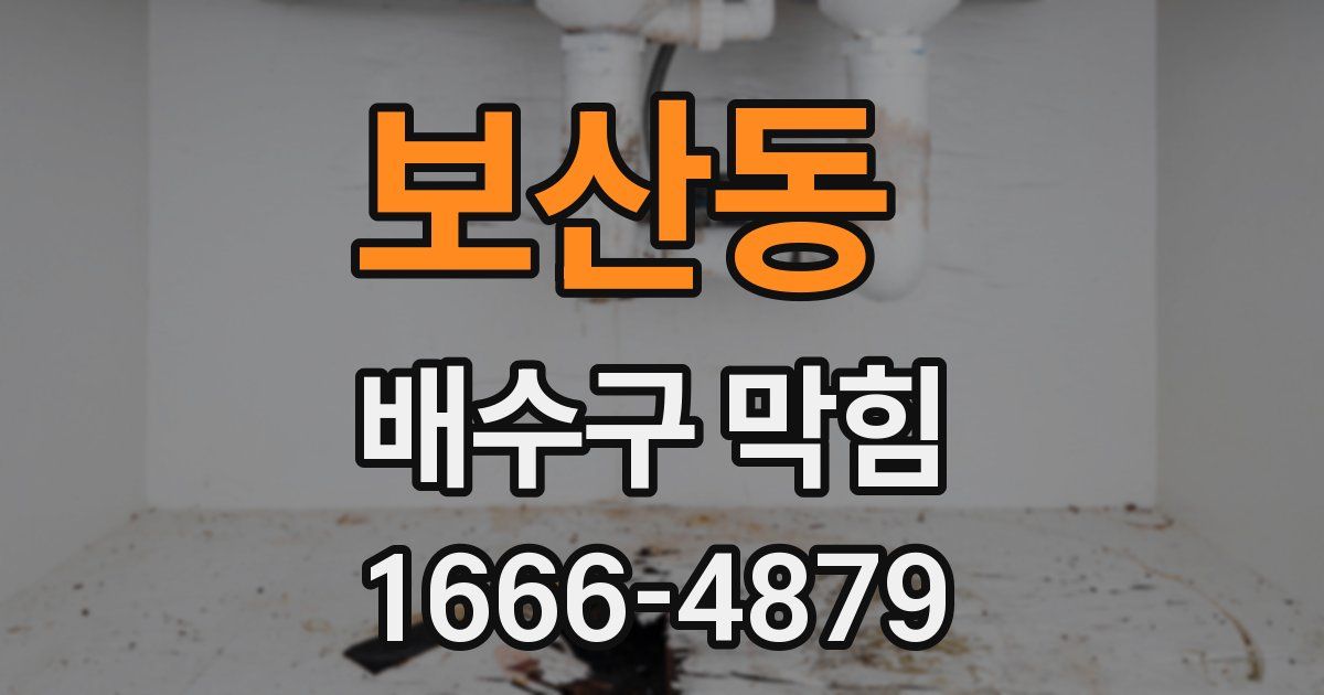 보산동 배수구 막힘