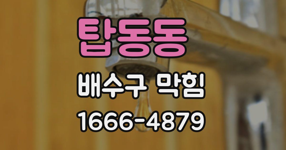 탑동동 배수구 막힘