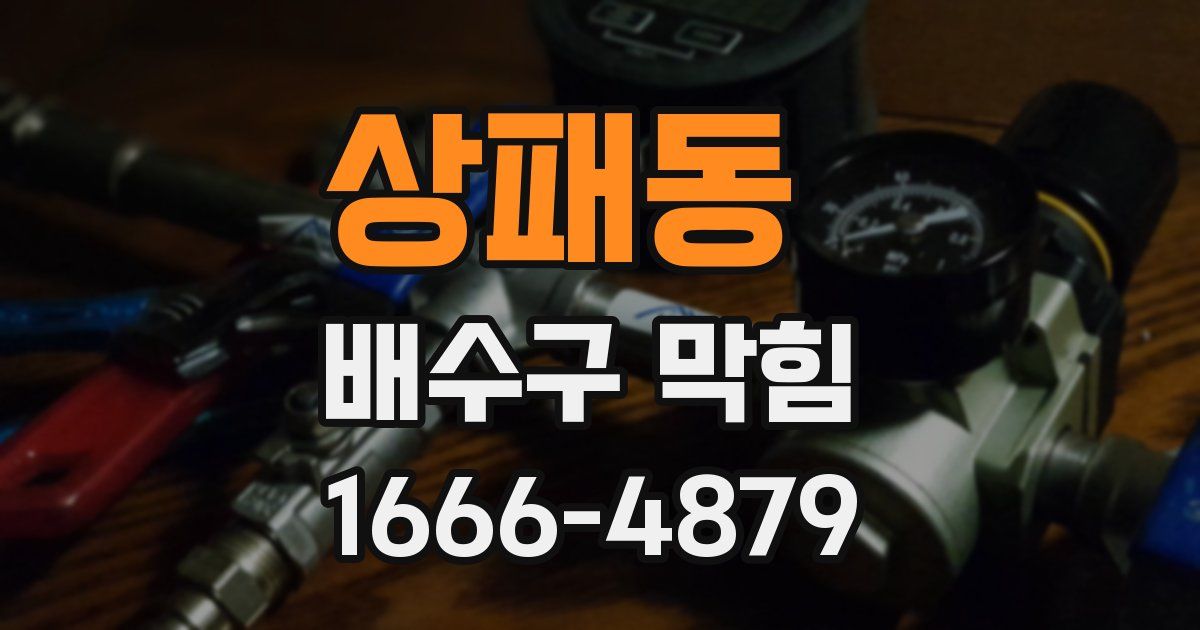 상패동 배수구 막힘