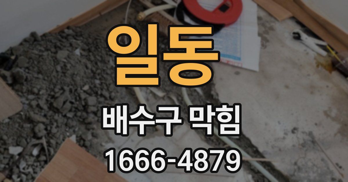 일동 배수구 막힘