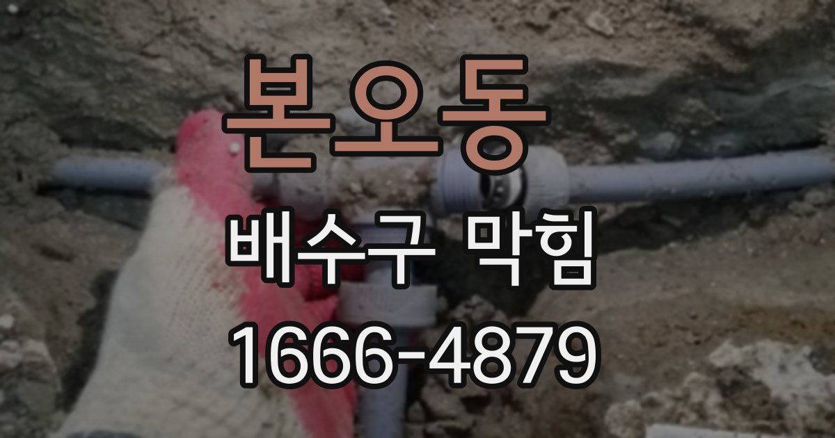 본오동 배수구 막힘
