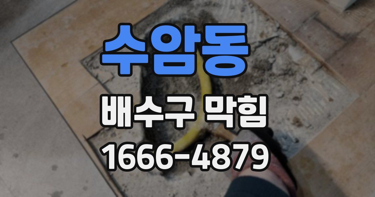 수암동 배수구 막힘