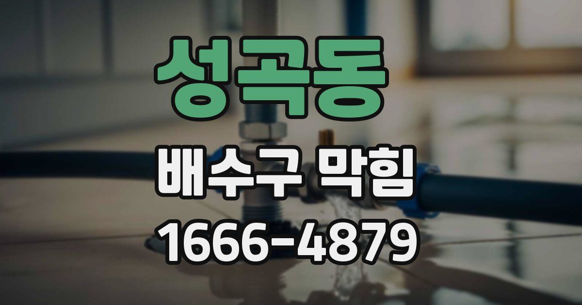 성곡동 배수구 막힘