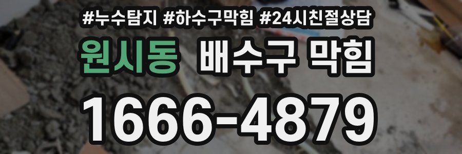 원시동 배수구 막힘
