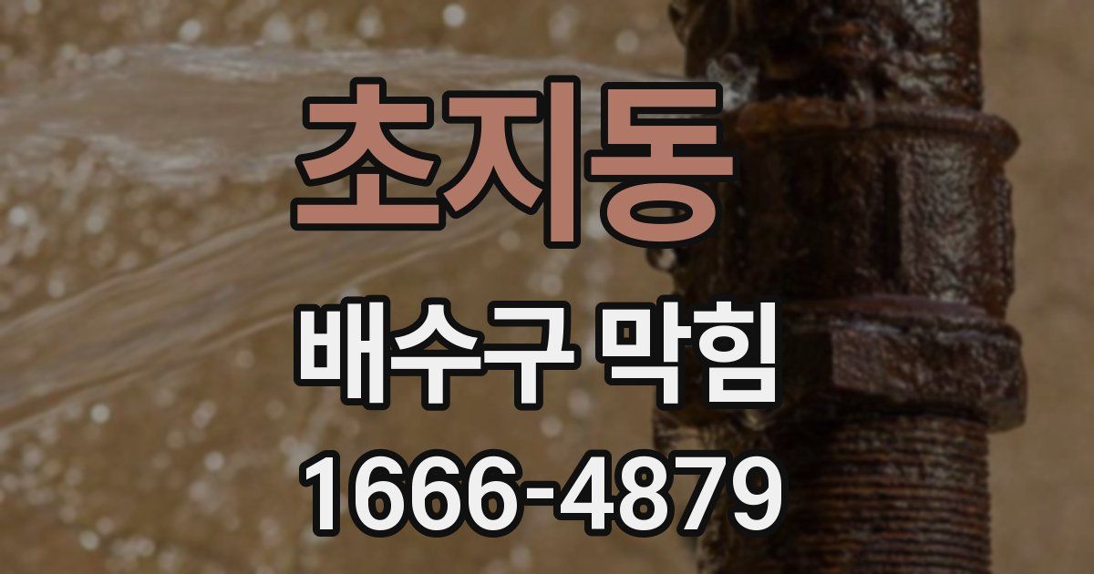 초지동 배수구 막힘