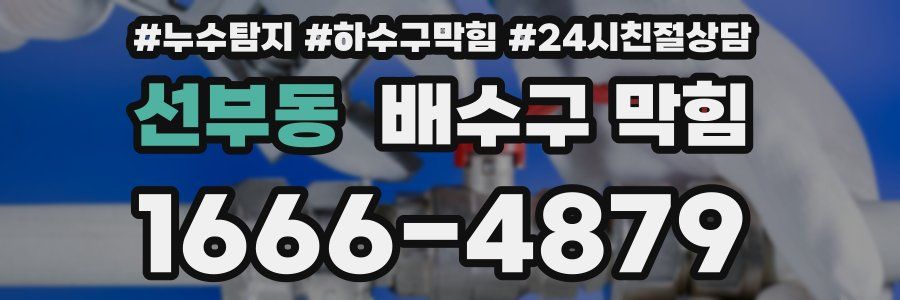 선부동 배수구 막힘