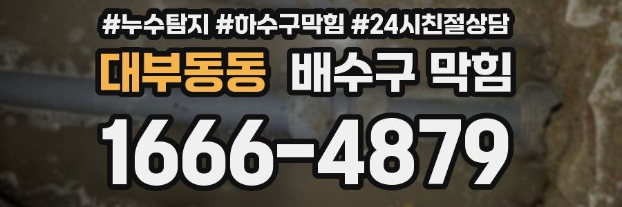 대부동동 배수구 막힘