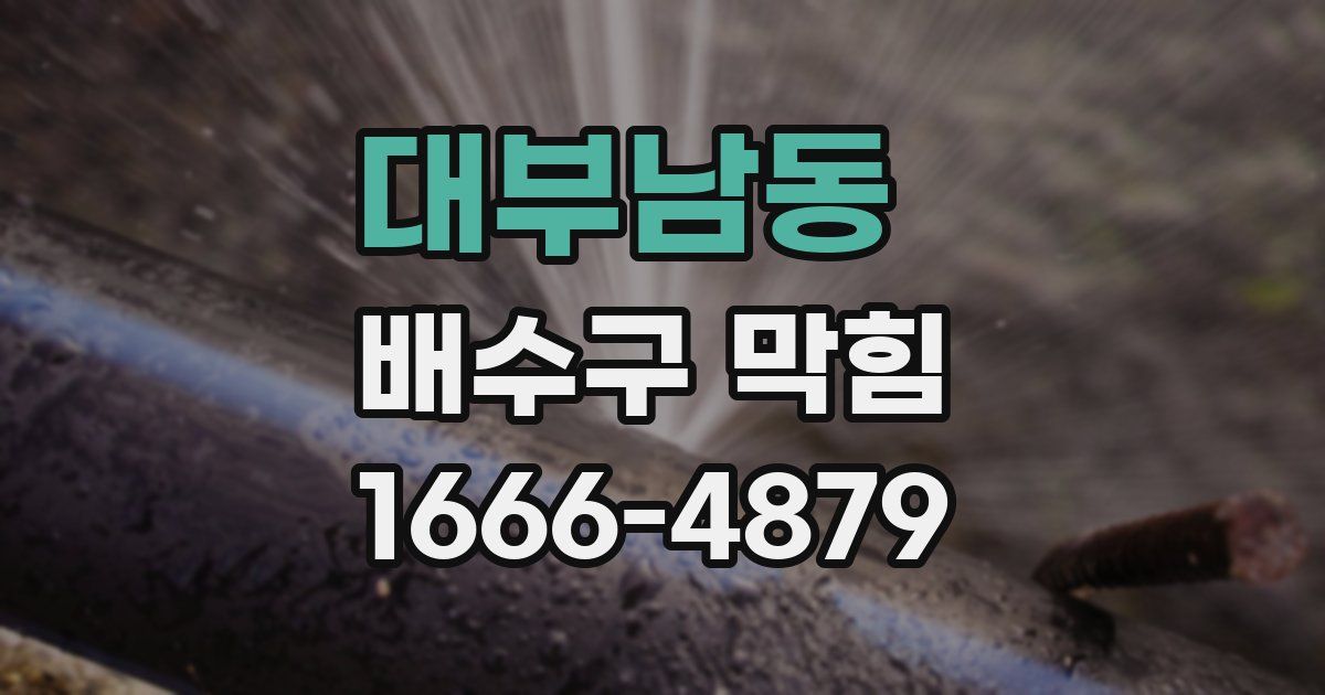 대부남동 배수구 막힘