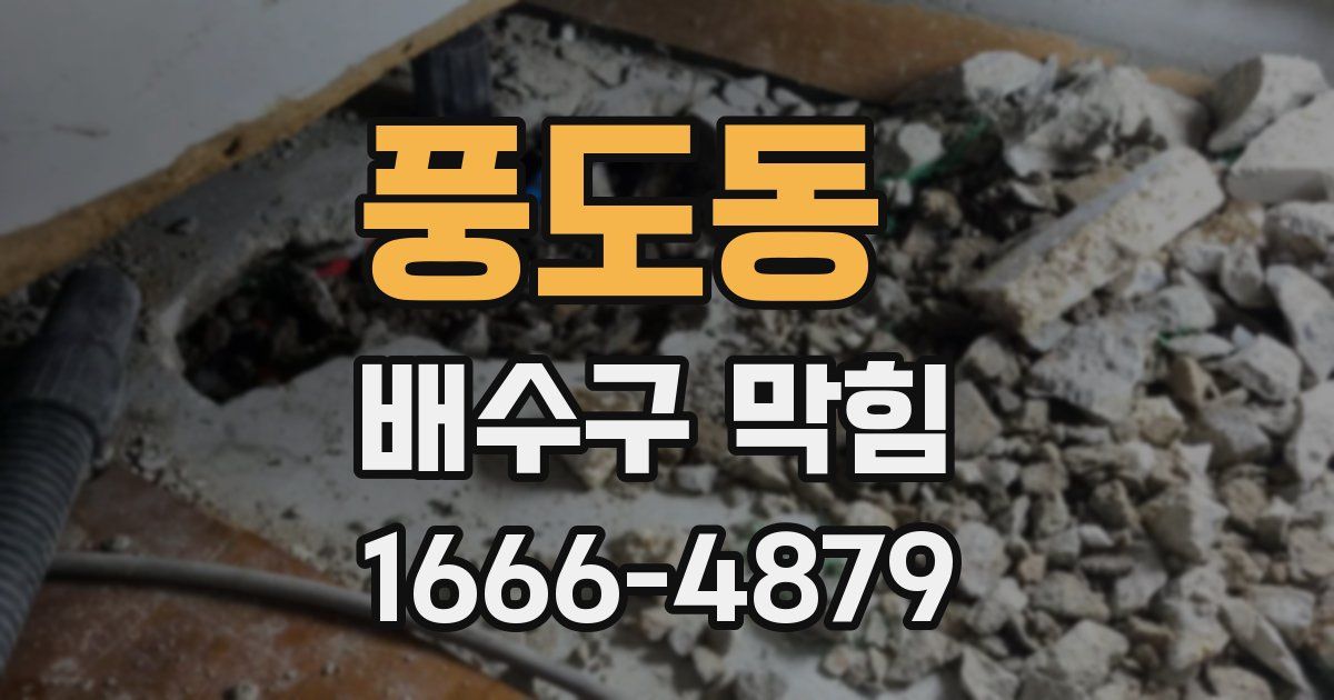 풍도동 배수구 막힘