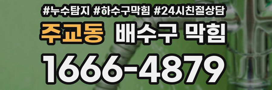 주교동 배수구 막힘