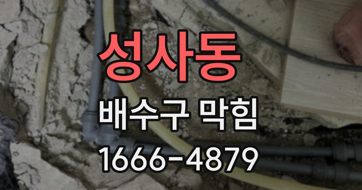 성사동 배수구 막힘
