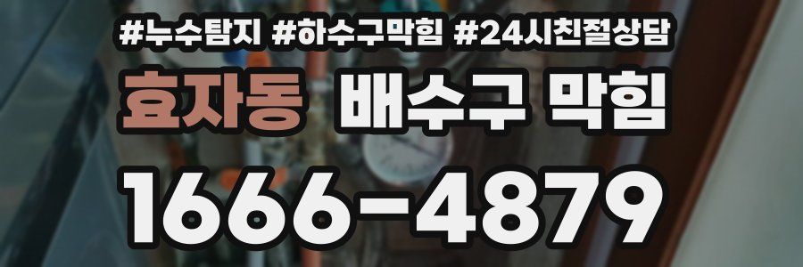 효자동 배수구 막힘