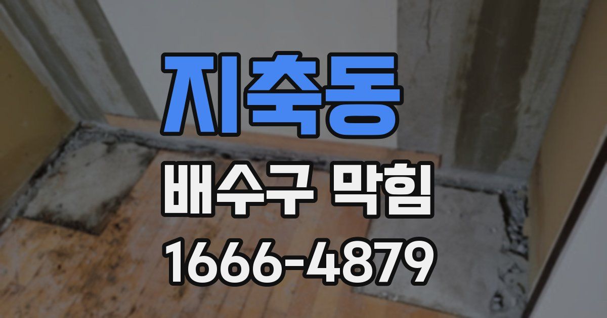 지축동 배수구 막힘