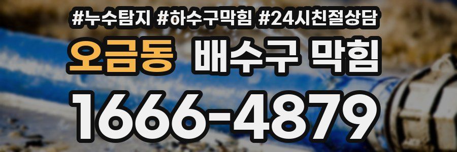 오금동 배수구 막힘