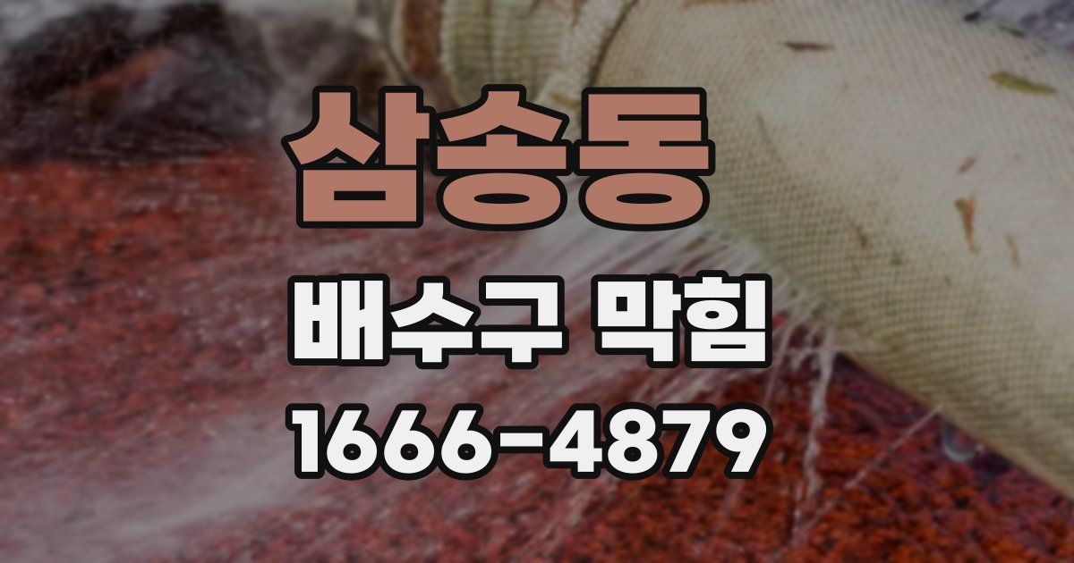 삼송동 배수구 막힘