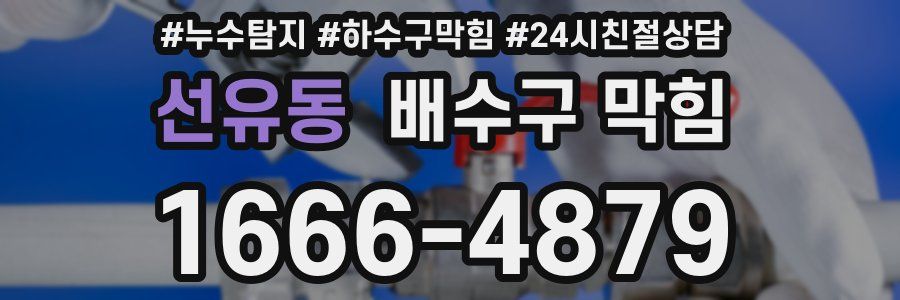 선유동 배수구 막힘