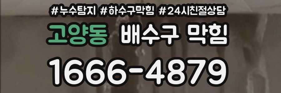 고양동 배수구 막힘
