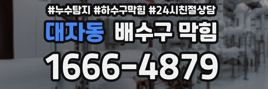 대자동 배수구 막힘