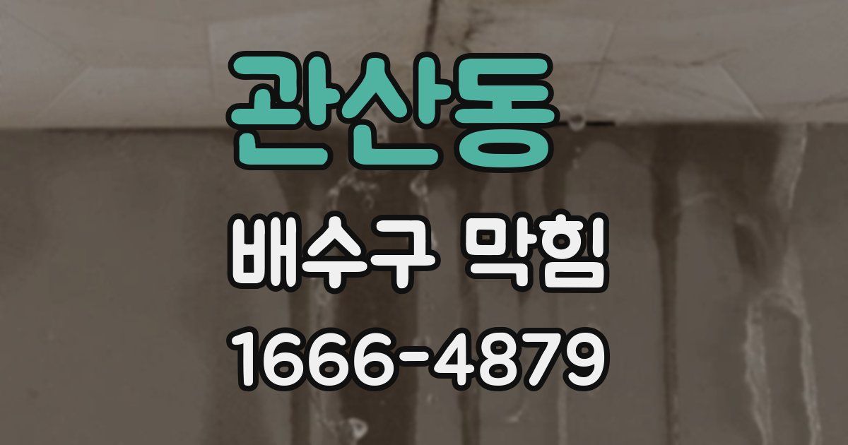 관산동 배수구 막힘