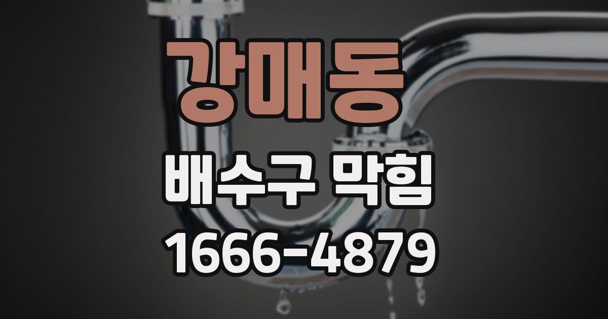 강매동 배수구 막힘