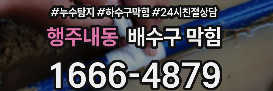 행주내동 배수구 막힘
