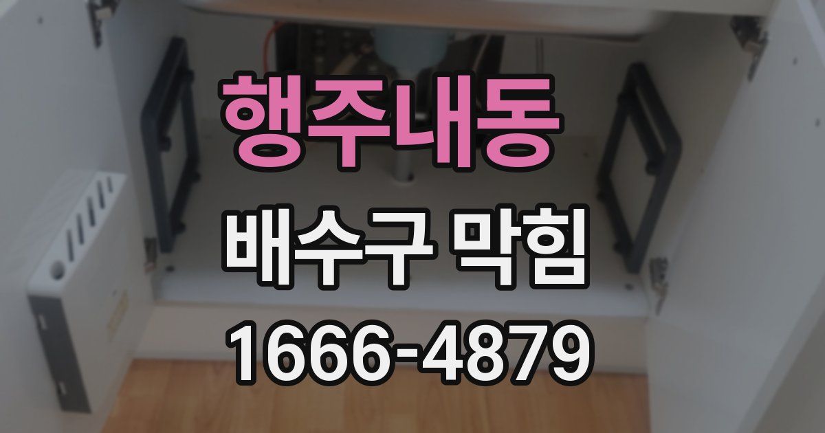 행주내동 배수구 막힘