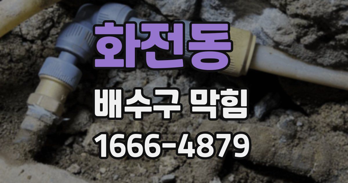 화전동 배수구 막힘