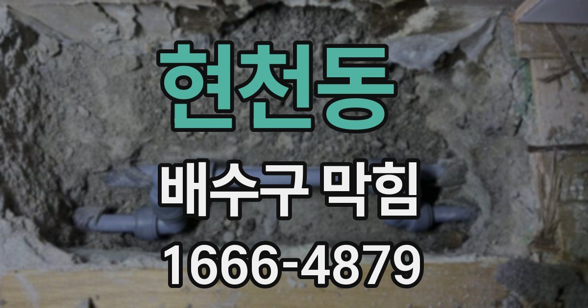현천동 배수구 막힘