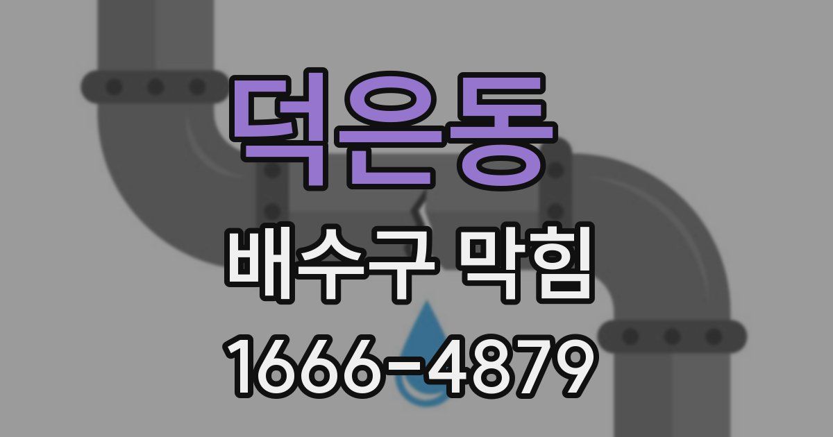 덕은동 배수구 막힘