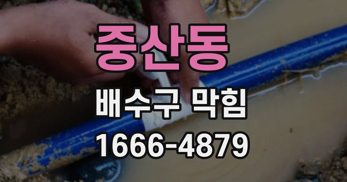 중산동 배수구 막힘