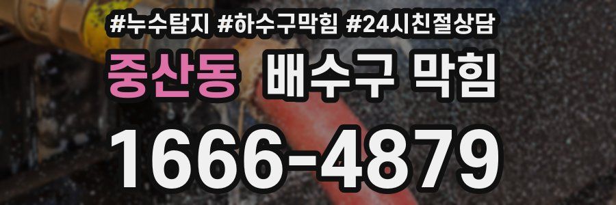 중산동 배수구 막힘