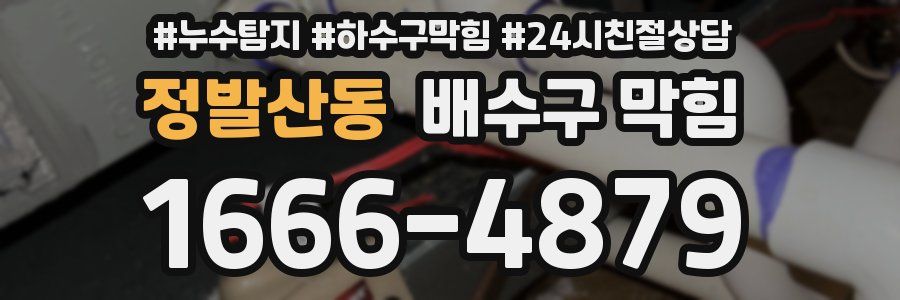정발산동 배수구 막힘