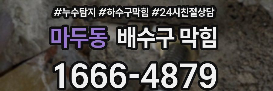 마두동 배수구 막힘