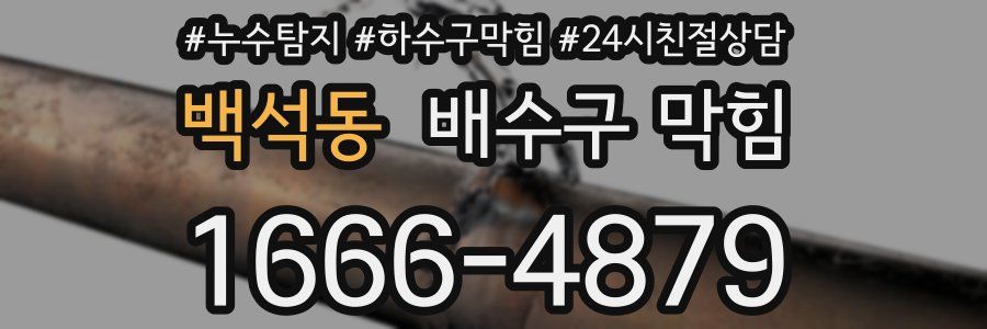 백석동 배수구 막힘