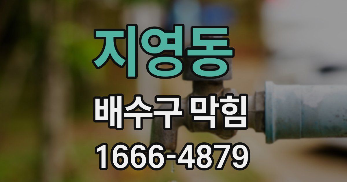 지영동 배수구 막힘