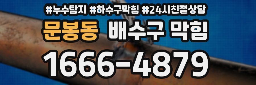 문봉동 배수구 막힘
