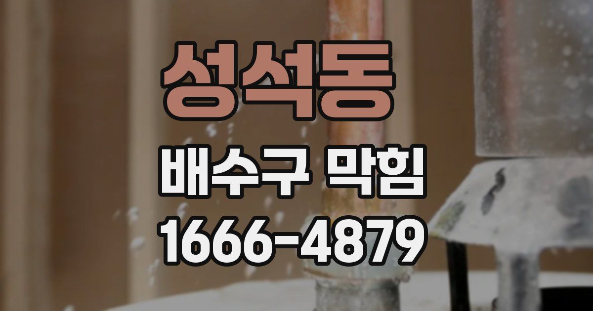 성석동 배수구 막힘