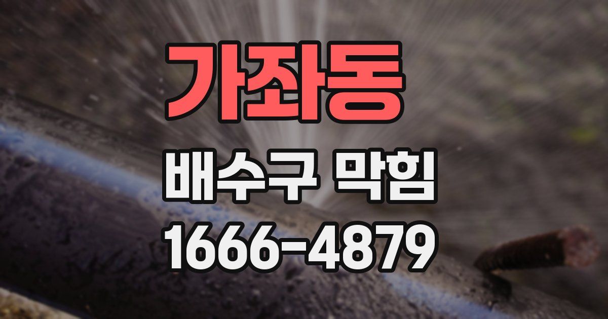 가좌동 배수구 막힘
