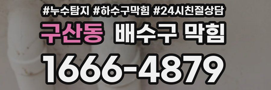 구산동 배수구 막힘