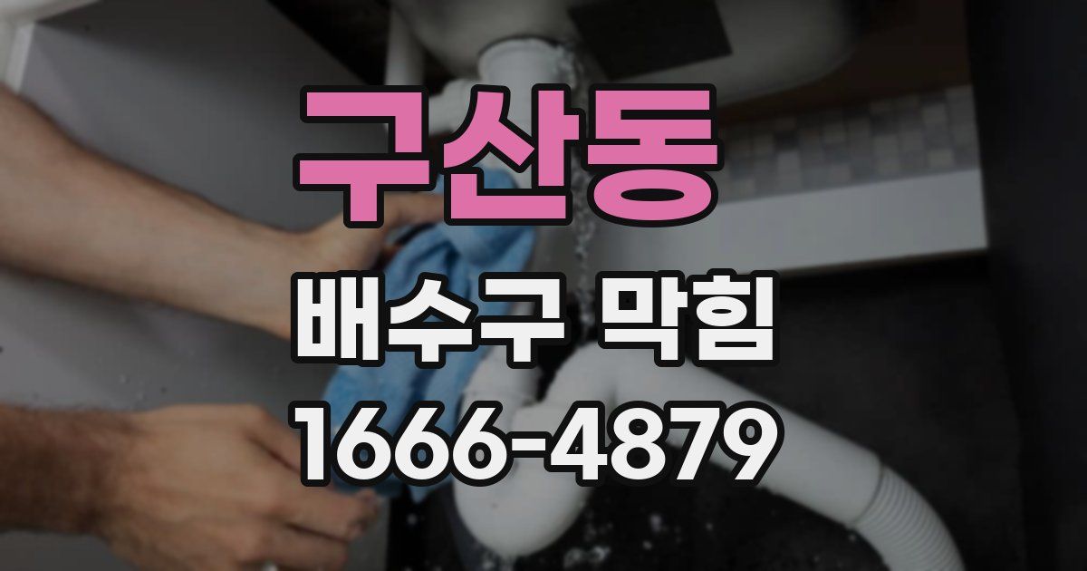 구산동 배수구 막힘