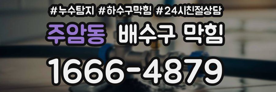 주암동 배수구 막힘