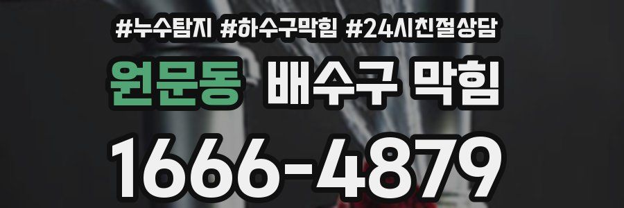 원문동 배수구 막힘