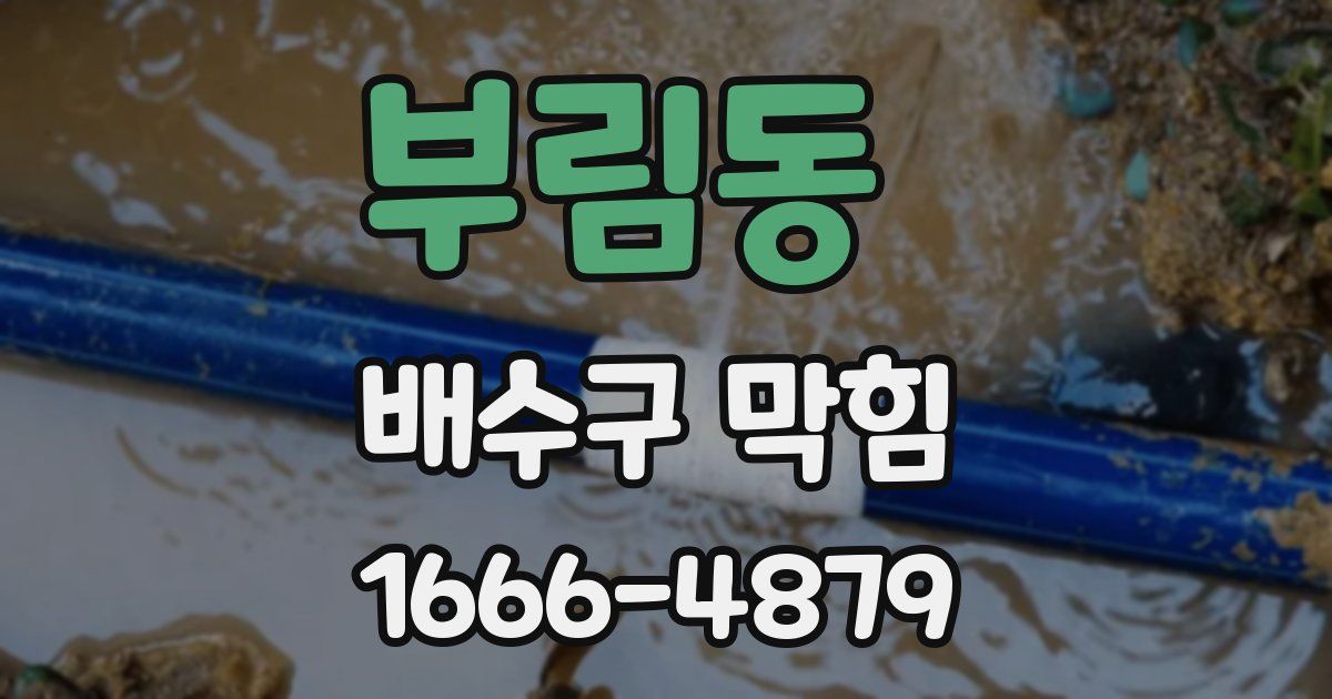 부림동 배수구 막힘