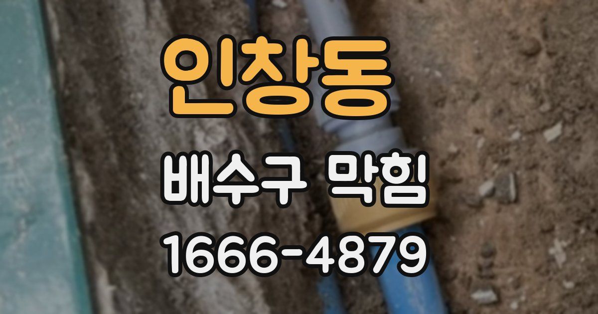 인창동 배수구 막힘